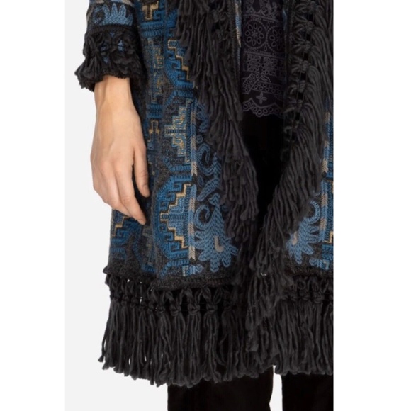 Johnny Was Tokley Fringed Embroidery Open-Front Duster NWT - Picture 10 of 15